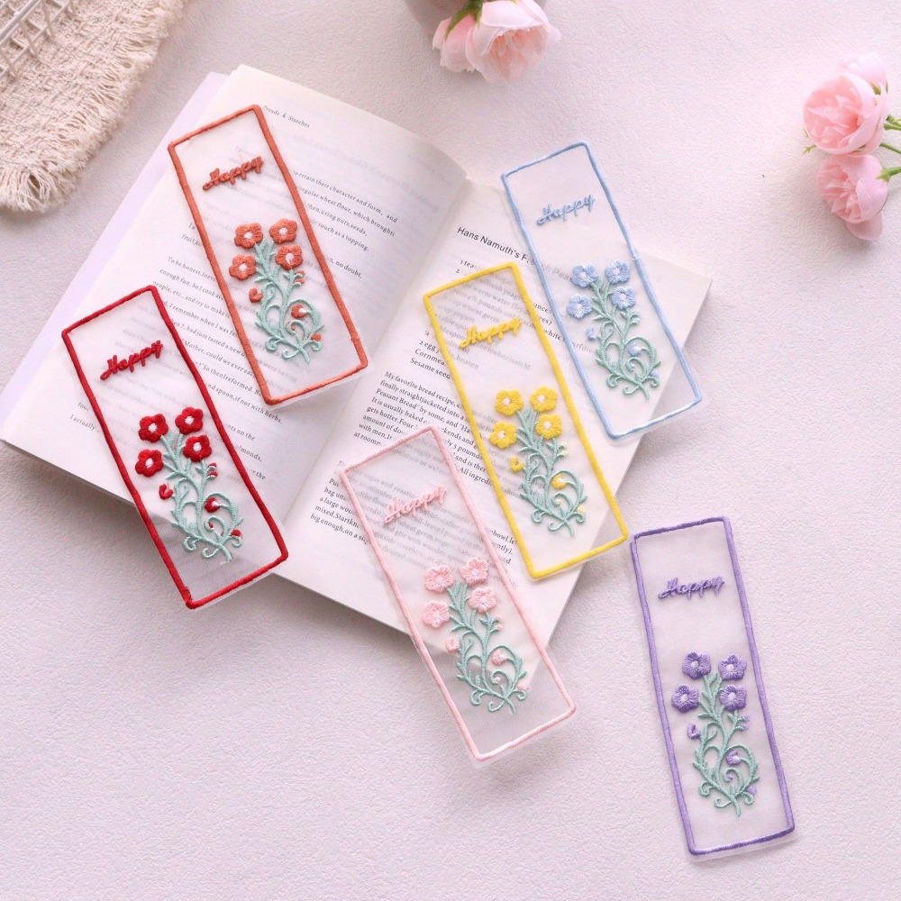 Dried Flower Bookmark - Segnalibri Creativi in Organza Trasparente con