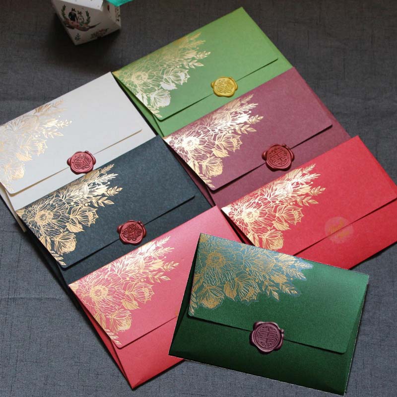 Wax Seal Letter Kit - 10 buste di carta perlata di