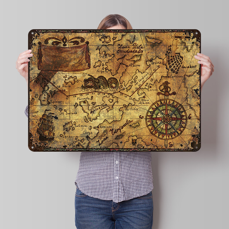 Poster Vintage con Mappa del M - Custom Map Poster recensione e prezzo